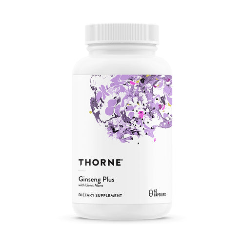 Ginseng Plus (with Lion's Mane) by Thorne. 60 Caps. Energy, Stress, Cognition.