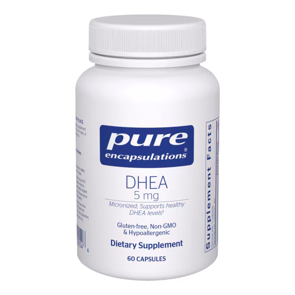 DHEA 5mg by Pure Encapsulations. 60 Cap. Micronized Dehydroepiandrosterone