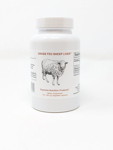 Grass Fed Sheep Liver by Supreme Nutrition. 120 Cap. Liver Support, Natural Vita