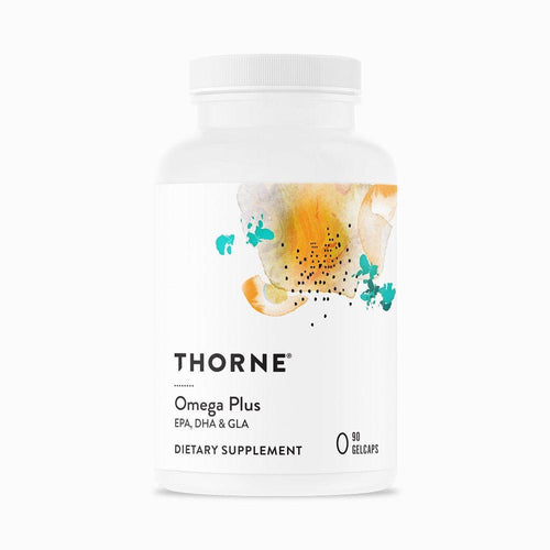 Omega Plus By Thorne. EPA, DHA & GLA.  Balanced Omega-3 and Omega-6 EFA. 90 Gelcap.