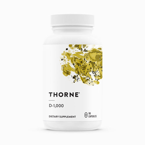 D-1,000 Vitamin D3 by Thorne Research. 90 caps. Low Dose.