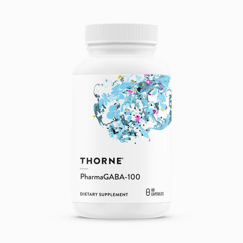 PharmaGABA-100 by Thorne. Natural GABA. 100mg, 60 caps. Helps Anxiety/Sleep