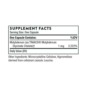 Molybdenum Glycinate by Thorne. 60 Veg. Caps. For People Sensitive To Fragrances