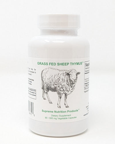 Grass Fed Sheep Thymus by Supreme Nutrition. 90 Cap. Immune Support