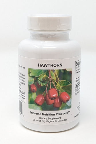 Hawthorn from Supreme Nutrition. 90 Caps. Cardiovascular Support, Cholesterol